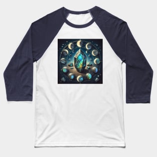 Laboradite crystal - phases of the moon Baseball T-Shirt